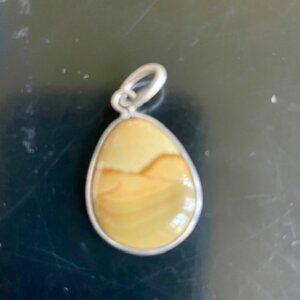 Vintange Jasper landscape Sterling Silver Pendant